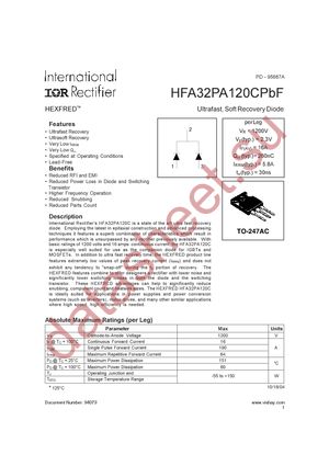 HFA32PA120CPBF datasheet  